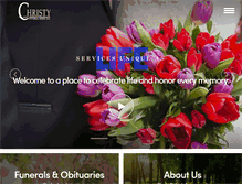Tablet Screenshot of christyfuneralservice.com